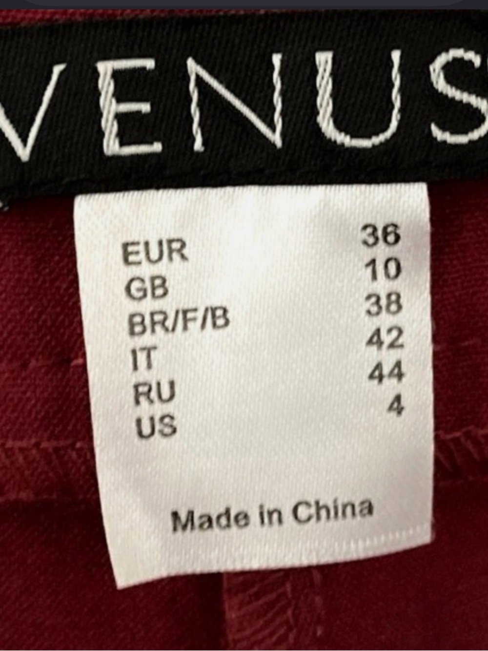VENUS Sailor-Button High-Waist Pants in Deep Red - Picture 6 of 7